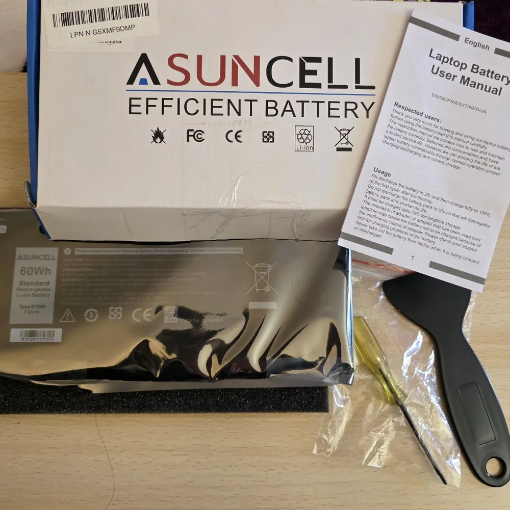 Dell Latitude 12 E7280 60Wh Asuncell Replacement Battery, NEW